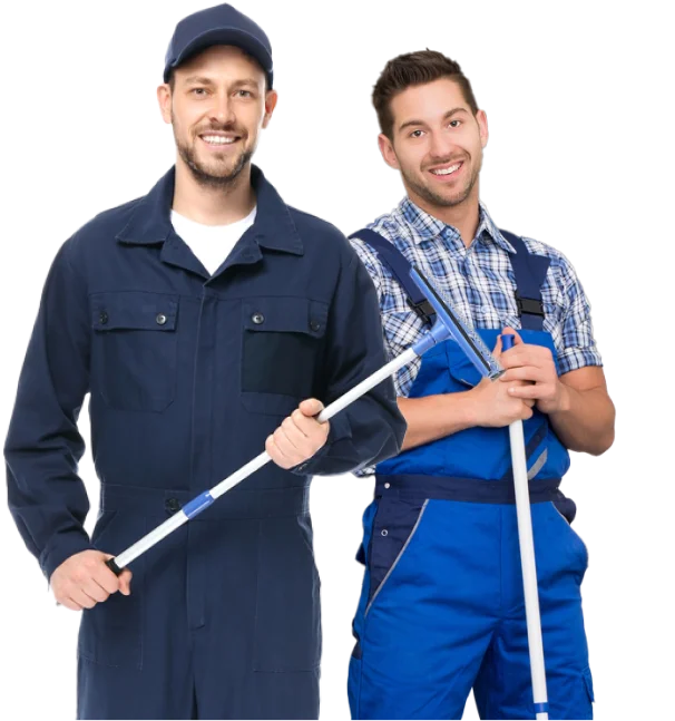 img - workers with broom